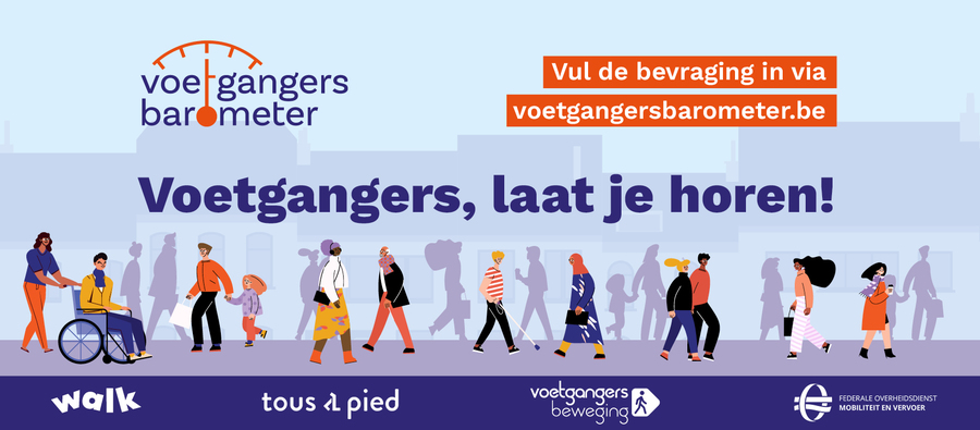Affiche van de voetgangersbarometer Affiche van de voetgangersbarometer